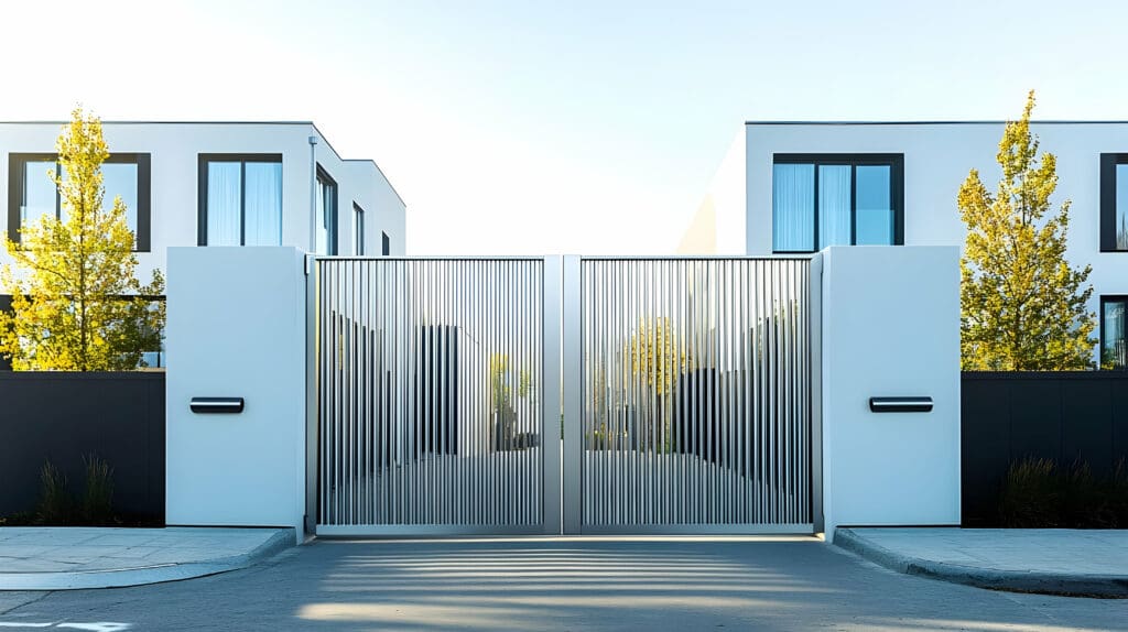 aluminum gate installed in a house